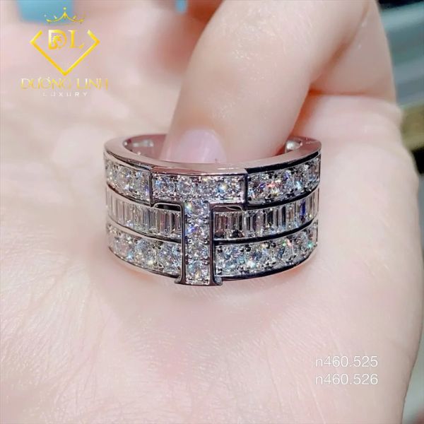 Nhẫn Chữ H Kim Cương – N460.525